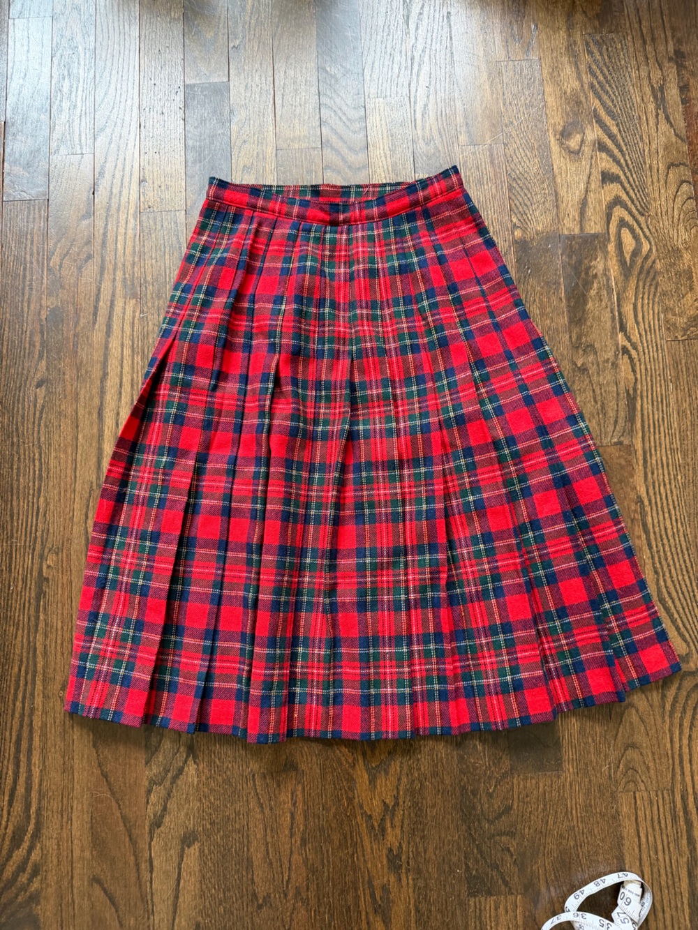 Pendleton Red and Green Tartan A-Line Skirt - Picture 2 of 7